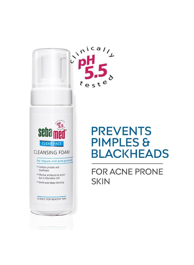 Sebamed Clear Face Cleansing Foam for Acne prone Skin 50 ml I pH 5.5 I Gentle, Effective hydrating cleanser for pimples | Face wash |men & womenl Oil Free l Clinically proven l Toxin free - Image 3